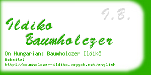 ildiko baumholczer business card